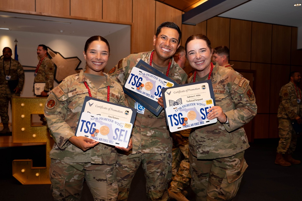Team Tyndall celebrates its newest Tech. Sgt. selects