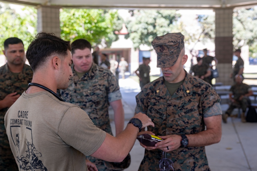 11th MEU Marines learn how to preform blood transfusions