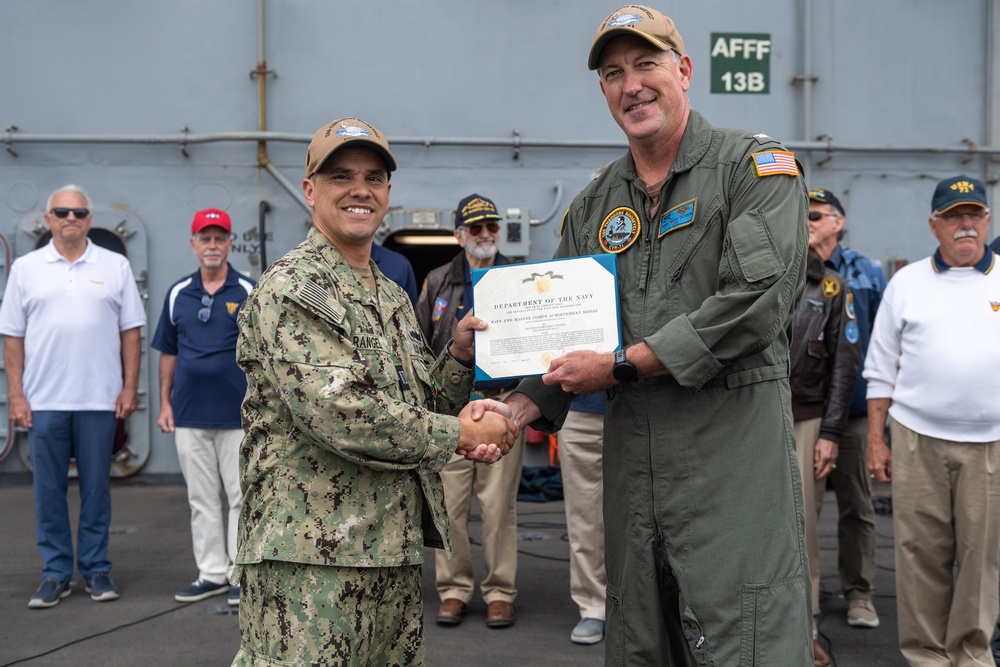 Theodore Roosevelt Sailor receives USNA Class of '71 Leadership Award