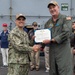 Theodore Roosevelt Sailor receives USNA Class of '71 Leadership Award