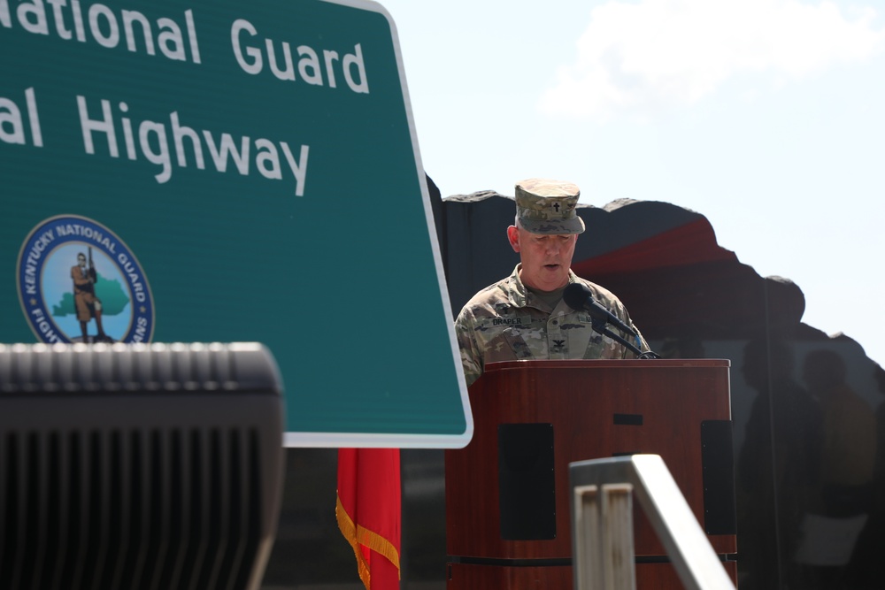 Sign unveiled for Kentucky National Guard Memorial Highway 