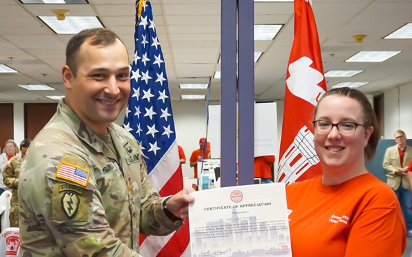 USACE Major receives certificate of appreciation