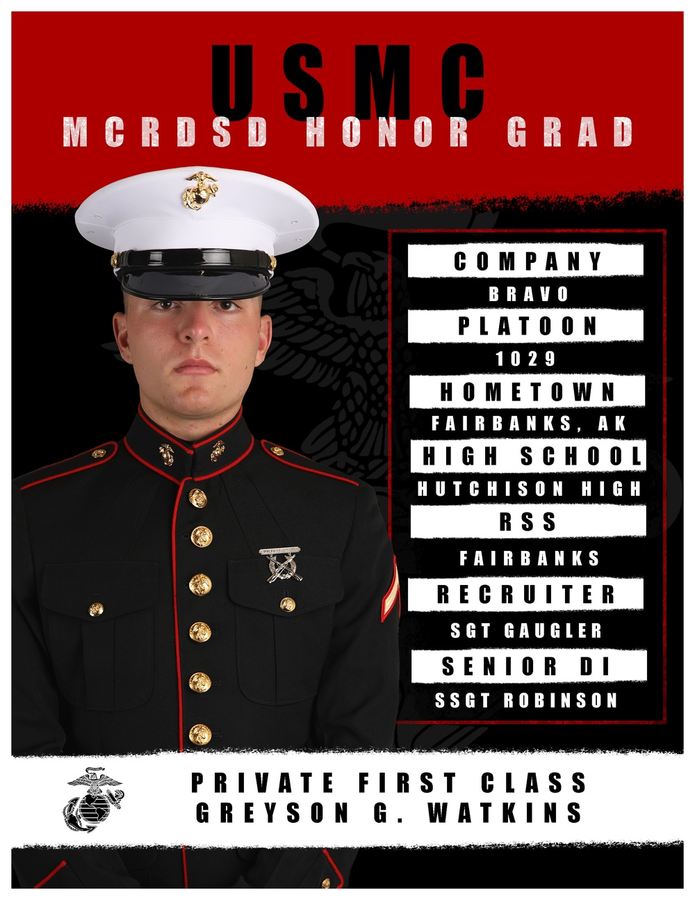 Bravo Company Honor Graduate