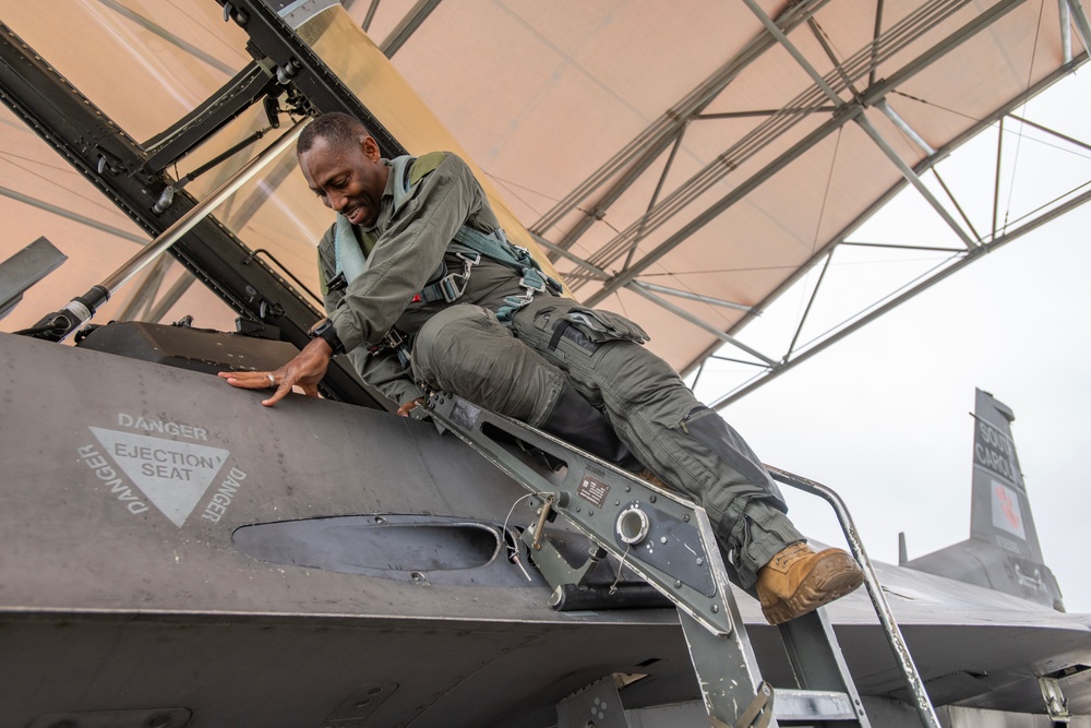 U.S. Army Brig. Gen. David Jenkins Flies with South Carolina Air National Guard