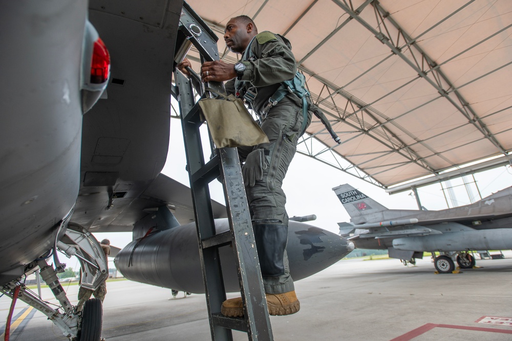 U.S. Army Brig. Gen. David Jenkins Flies with South Carolina Air National Guard