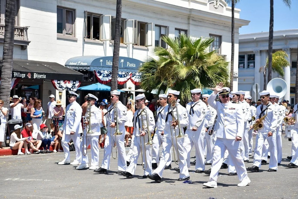 Navy Band Southwest marches in 76th annual Coronado 4th of July Parade.