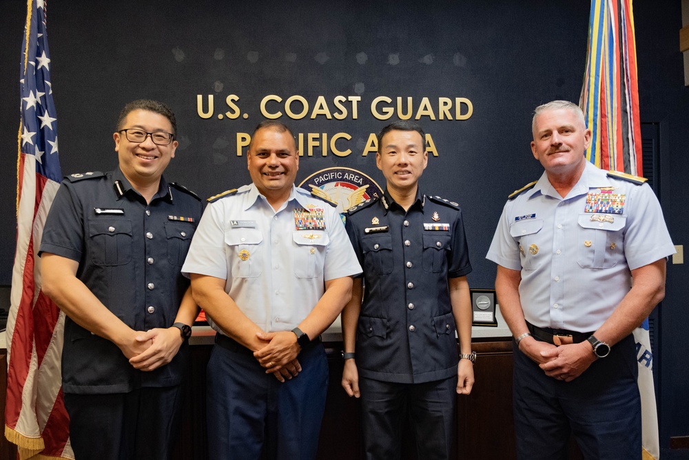 U.S. Coast Guard Pacific Area and District 11 command meets with Singapore Police Coast Guard leadership