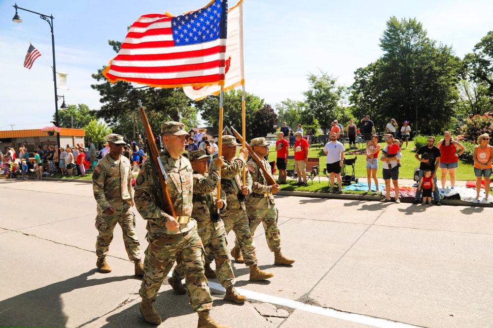 Fort McCoy Soldiers support 2025 Tomah Independence Day Parade with Color Guard