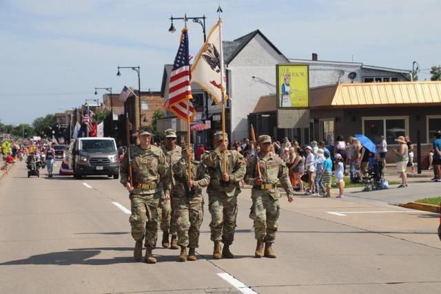 Fort McCoy Soldiers support 2025 Tomah Independence Day Parade with Color Guard