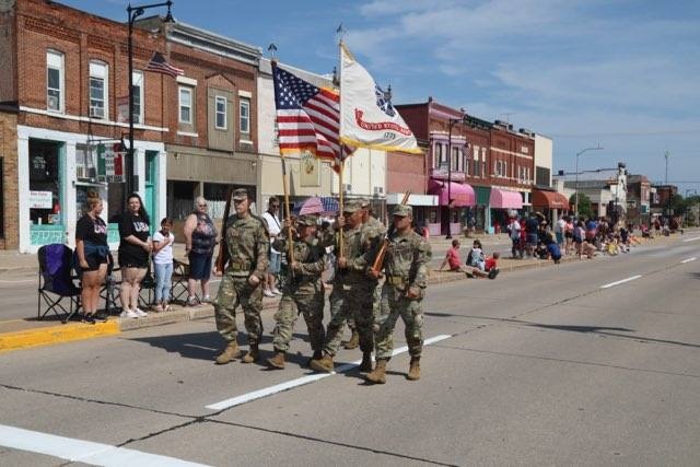 Fort McCoy Soldiers support 2025 Tomah Independence Day Parade with Color Guard