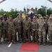 Team Whiteman members visit with the Chiefs