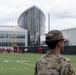 Team Whiteman members visit with the Chiefs