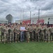 Team Whiteman members visit with the Chiefs
