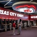 Team Whiteman members visit with the Chiefs