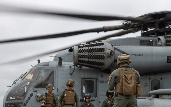 U.S. Marines with MWSS-273 refuel CH-53E Super Stallions during Atlantic Alliance 2025