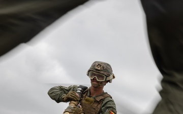U.S. Marines with MWSS-273 refuel CH-53E Super Stallions during Atlantic Alliance 2025