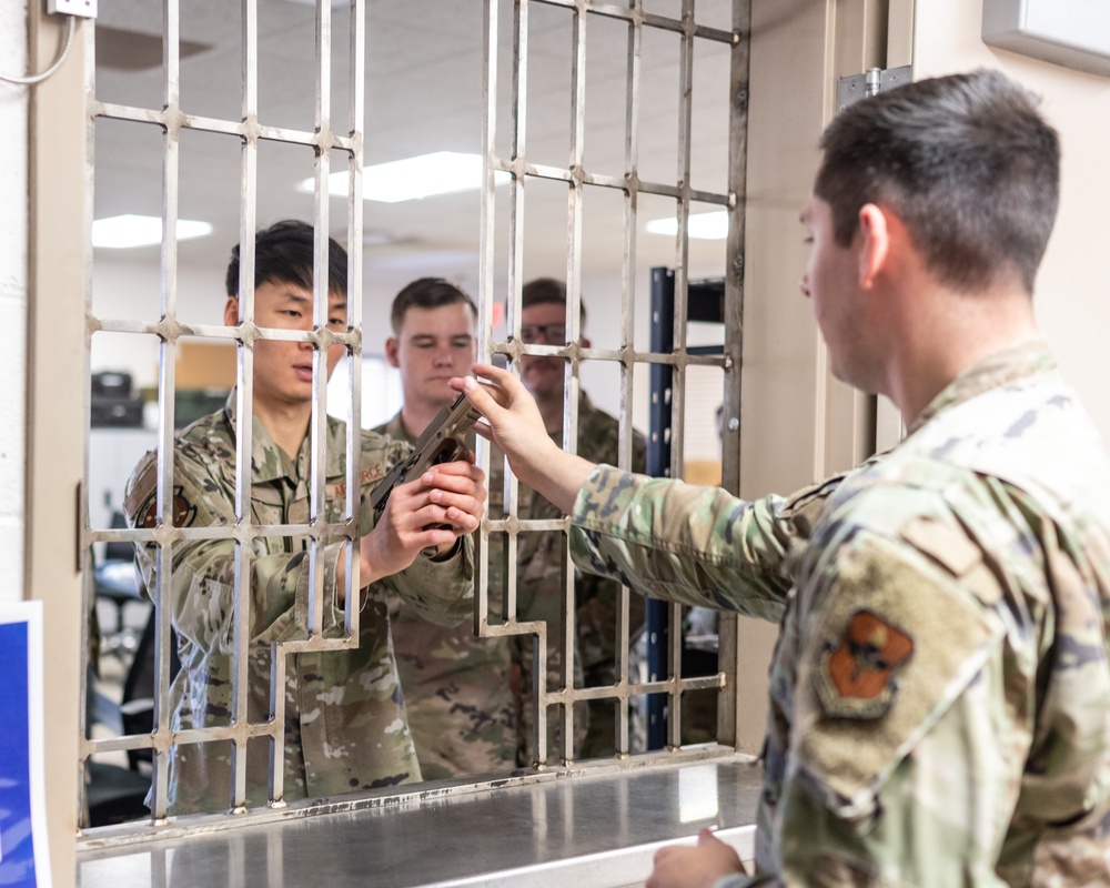 Holloman Combat Arms Training and Maintenance cadre make students and equipment ready for battle