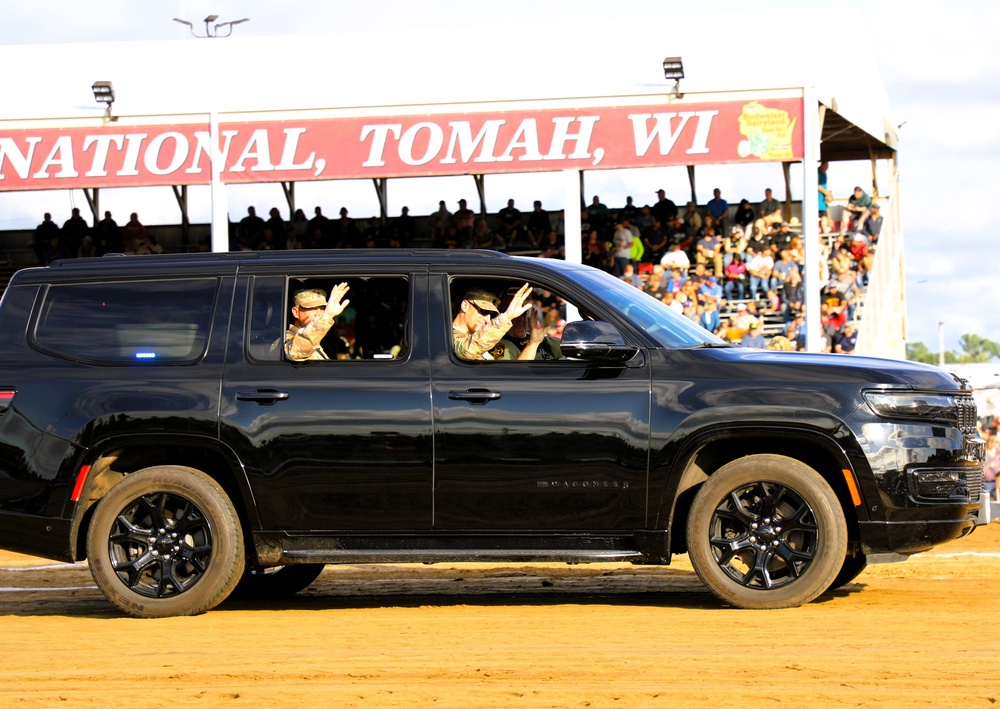 Fort McCoy leaders participate in community engagement at annual Tomah Tractor Pull