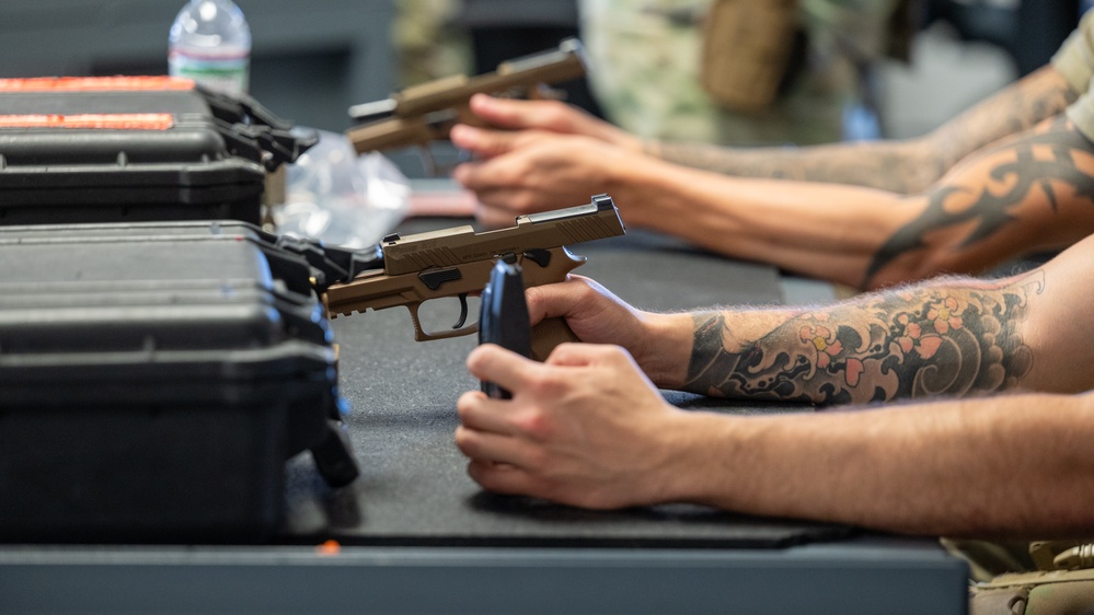 Holloman Combat Arms Training and Maintenance cadre make students and equipment ready for battle