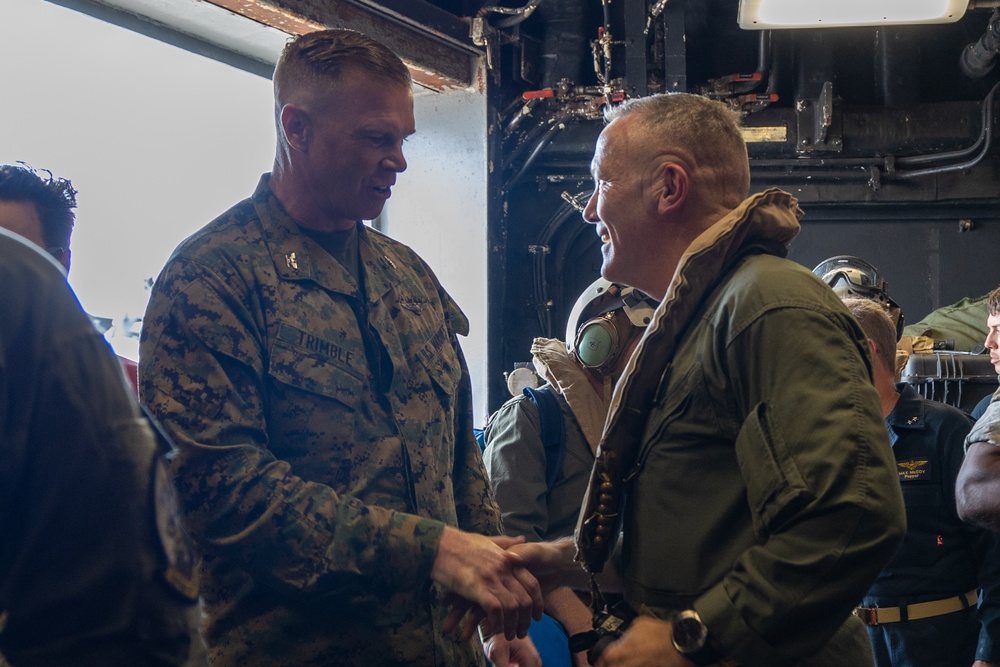 22nd MEU(SOC) | Major General Swan Visits USS Iwo Jima