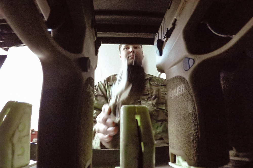 Holloman Combat Arms Training and Maintenance cadre make students and equipment ready for battle