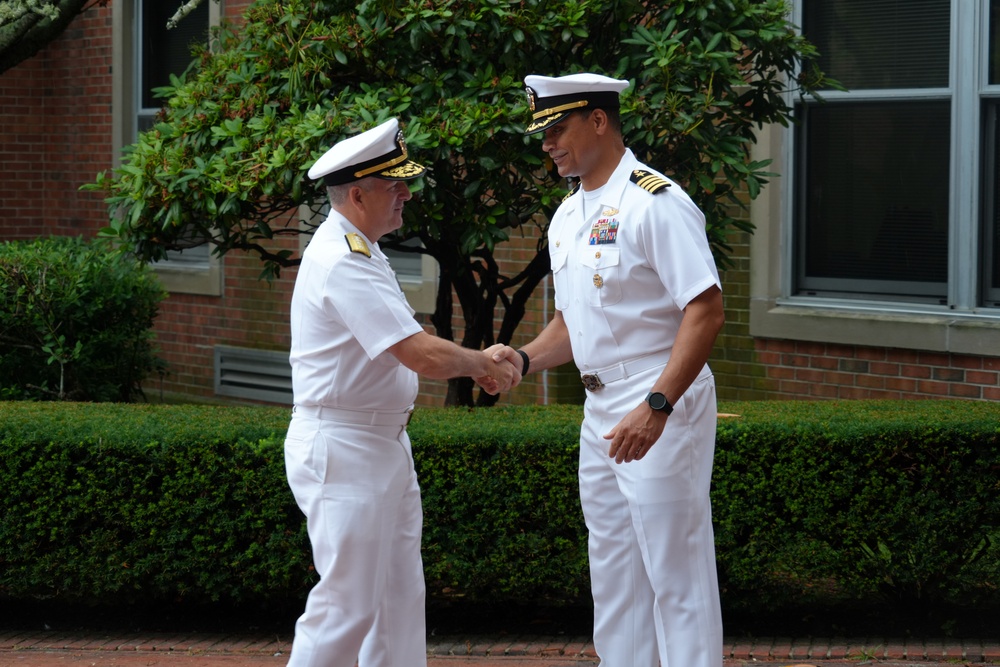 RADM LeClair visits SWSC, speaks to new Department Head graduates