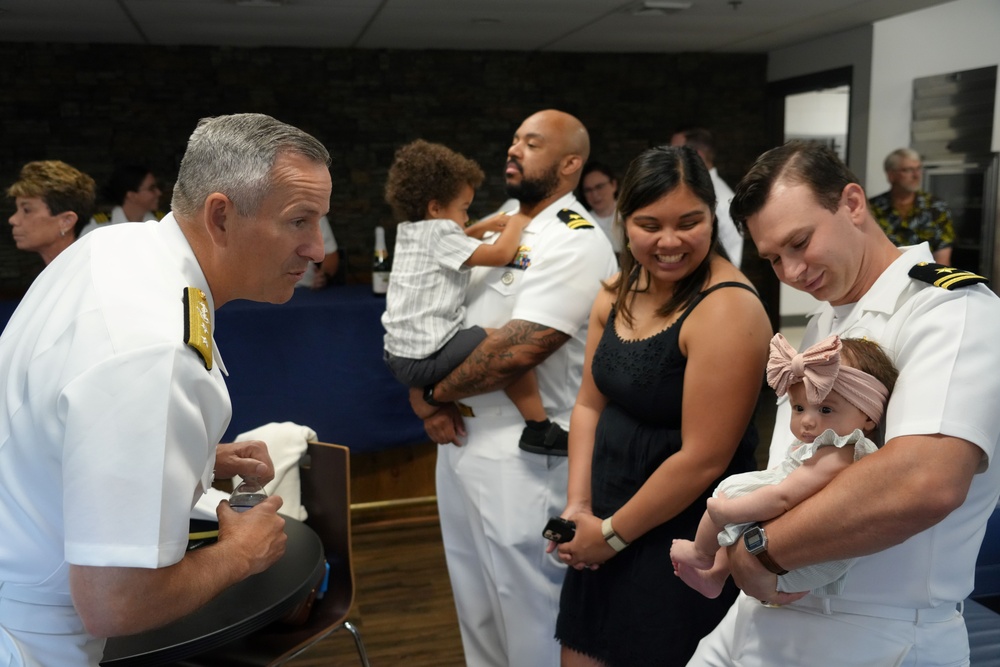 RADM LeClair visits SWSC, speaks to new Department Head graduates