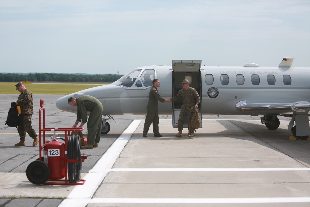U.S. Marine Aircraft Group 41 Senior Leaders Visit Subordinate Units during Atlantic Alliance 25