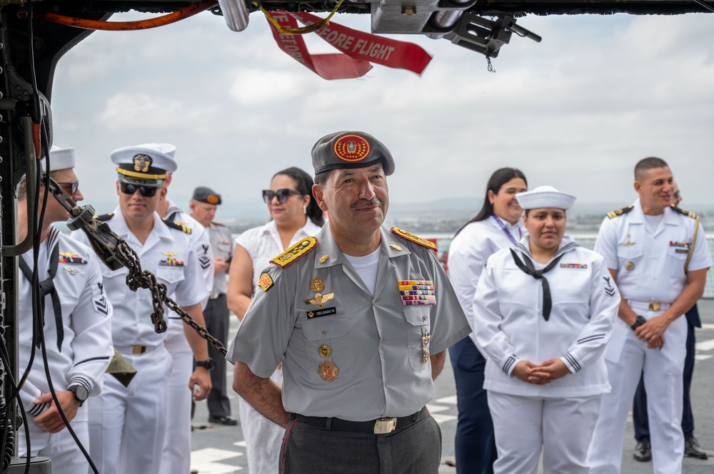 Distinguished Visitors aboard The USNS Comfort in Ecuador