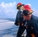 DCC Timothy Morgan instructs a fire team on the fo’c’sle