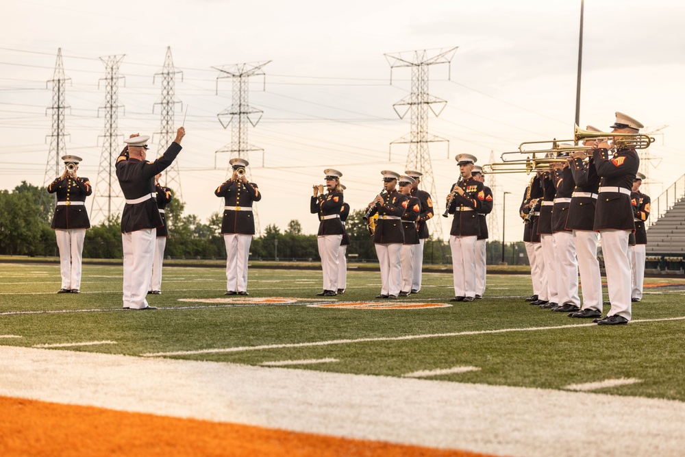 Quantico Marine Band performs at Romeoville for Chicago Marine Week
