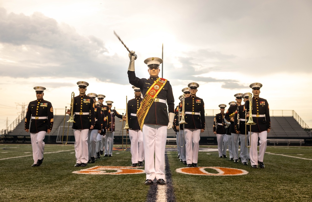 Quantico Marine Band performs at Romeoville for Chicago Marine Week