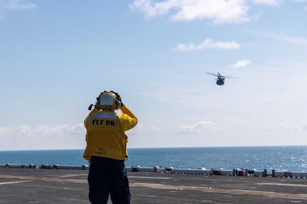 22nd MEU(SOC) | CH-53K Land on USS Iwo Jima During COMPTUEX