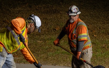 Night ops crews transform previous debris site