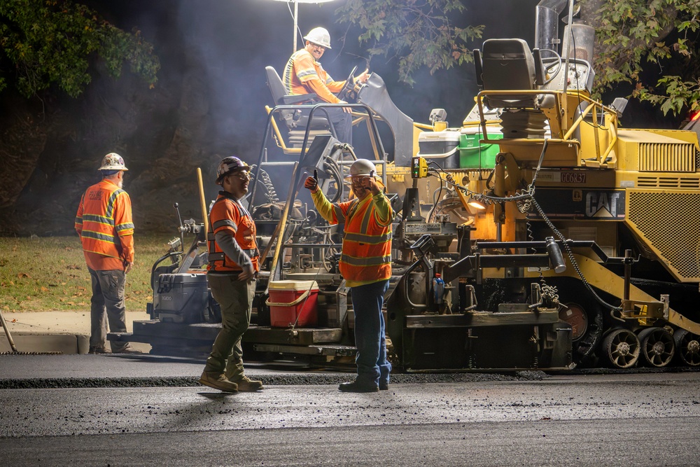 Night ops crews transform previous debris site