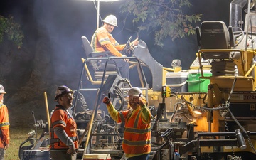 Night ops crews transform previous debris site