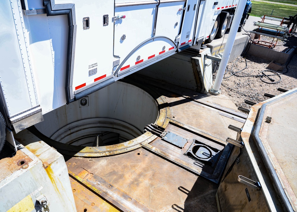 Hands-On Missile Maintenance: Airmen Train Inside Simulated Launch Tube