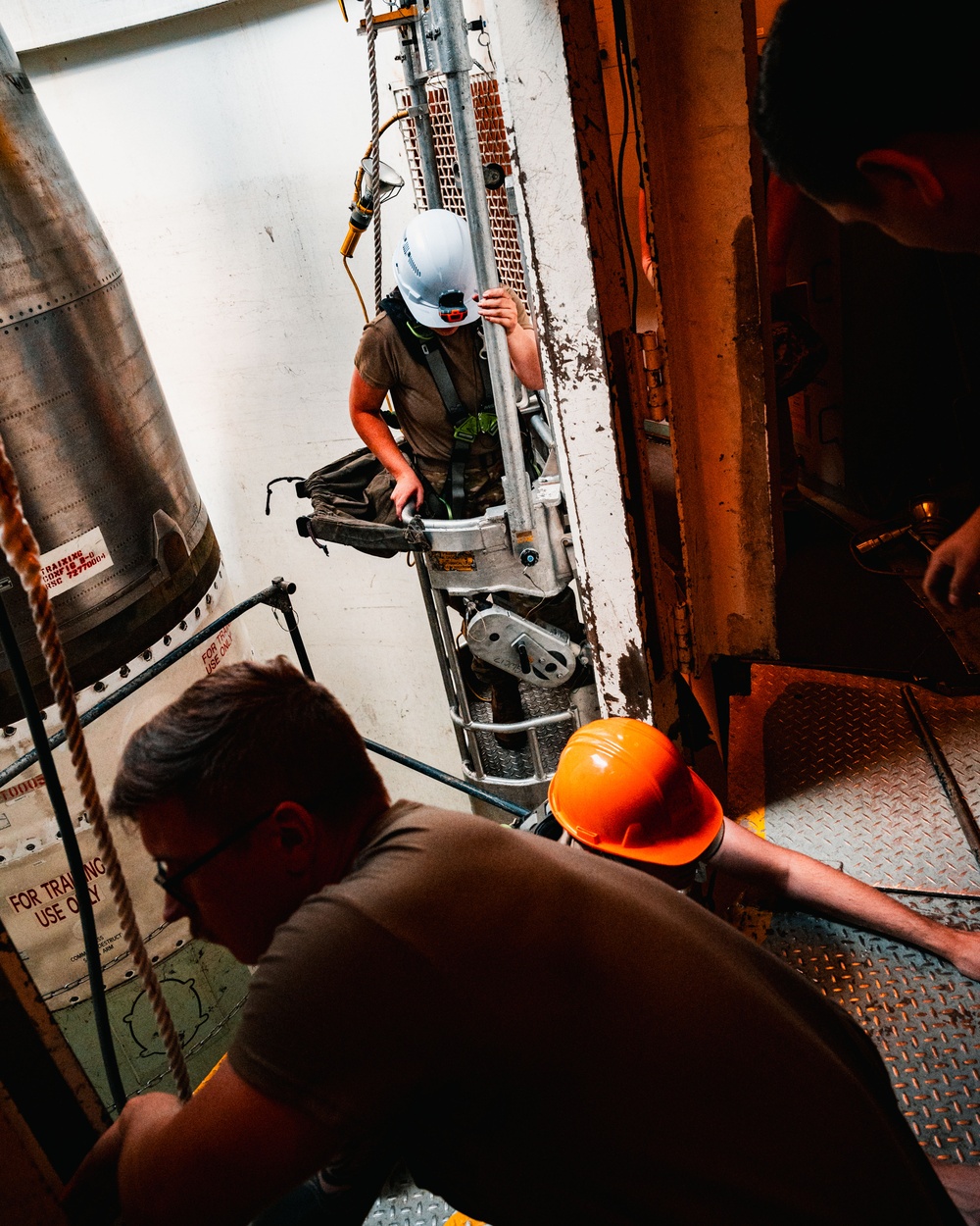 Hands-On Missile Maintenance: Airmen Train Inside Simulated Launch Tube