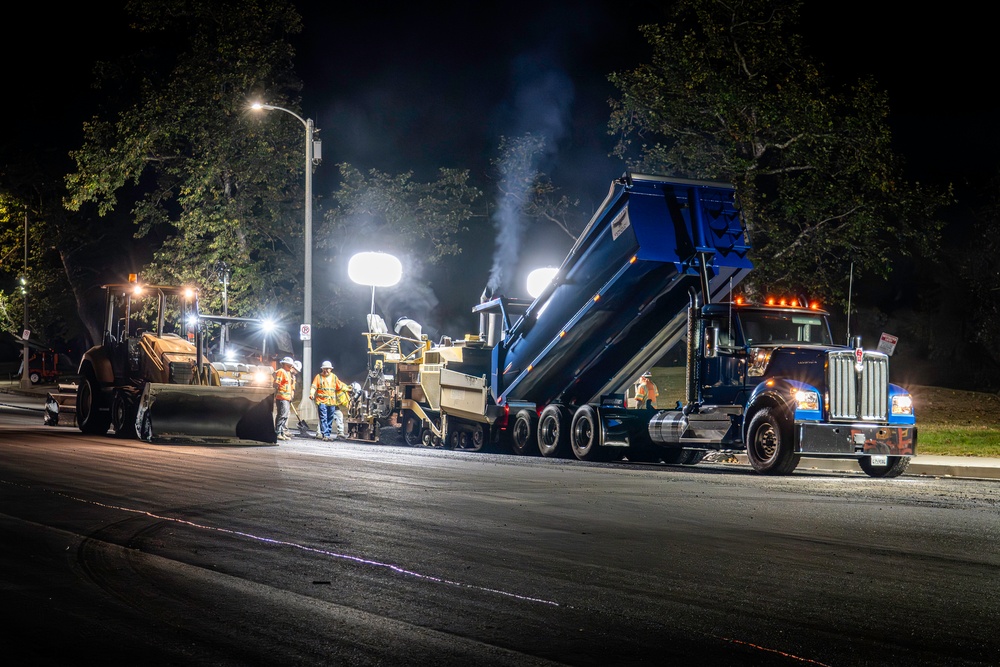 Night ops crews transform previous debris site