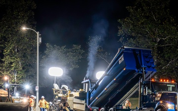 Night ops crews transform previous debris site