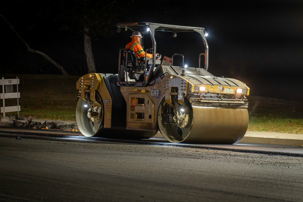 Night ops crews transform previous debris site