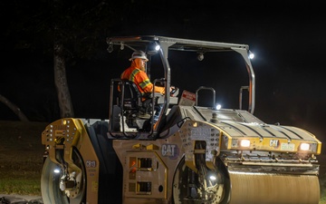 Night ops crews transform previous debris site