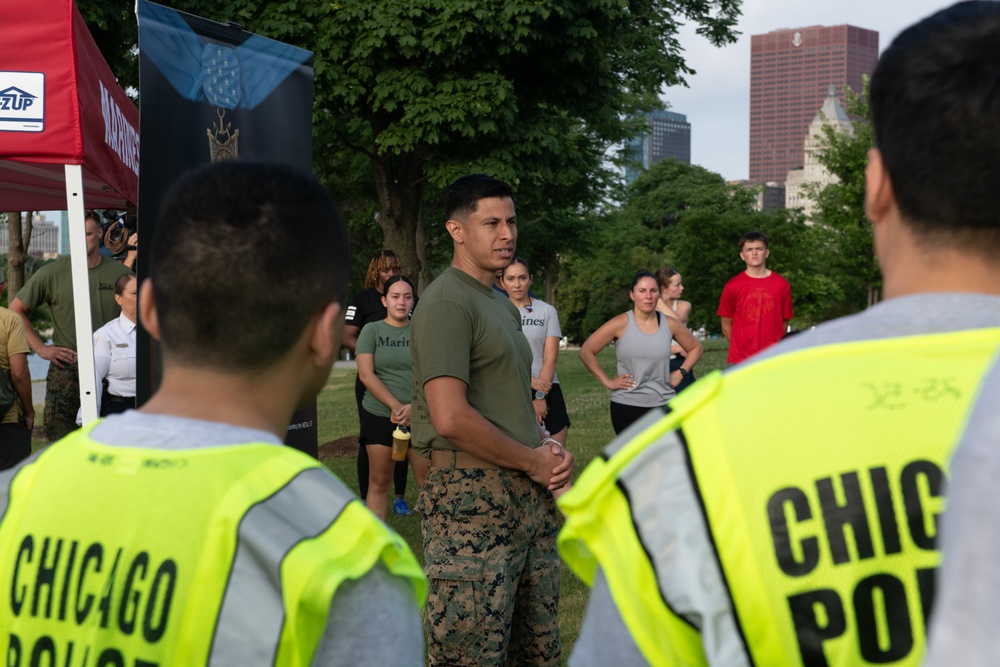 Marine Week Chicago 2025: DuSable Harbor Morning Physical Training