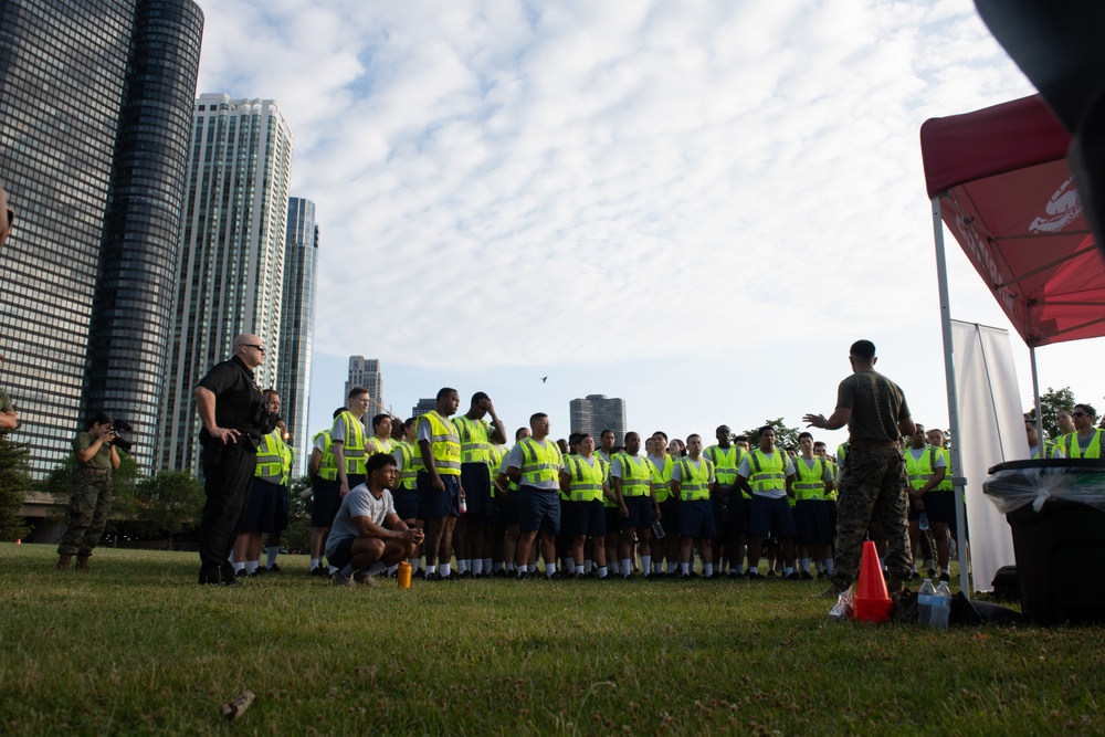 Marine Week Chicago 2025: DuSable Harbor Morning Physical Training