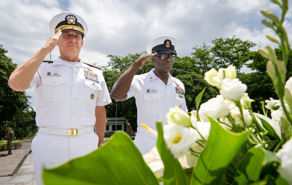 COMPACFLT Lays a Wreath at the Tomb of the Unknown Soldier in Manila, Philippines