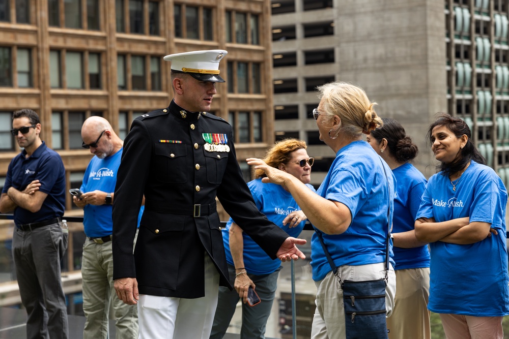 Marine Week Chicago 2025: Jamaria Peters Make-A-Wish ceremony with U.S. Marines