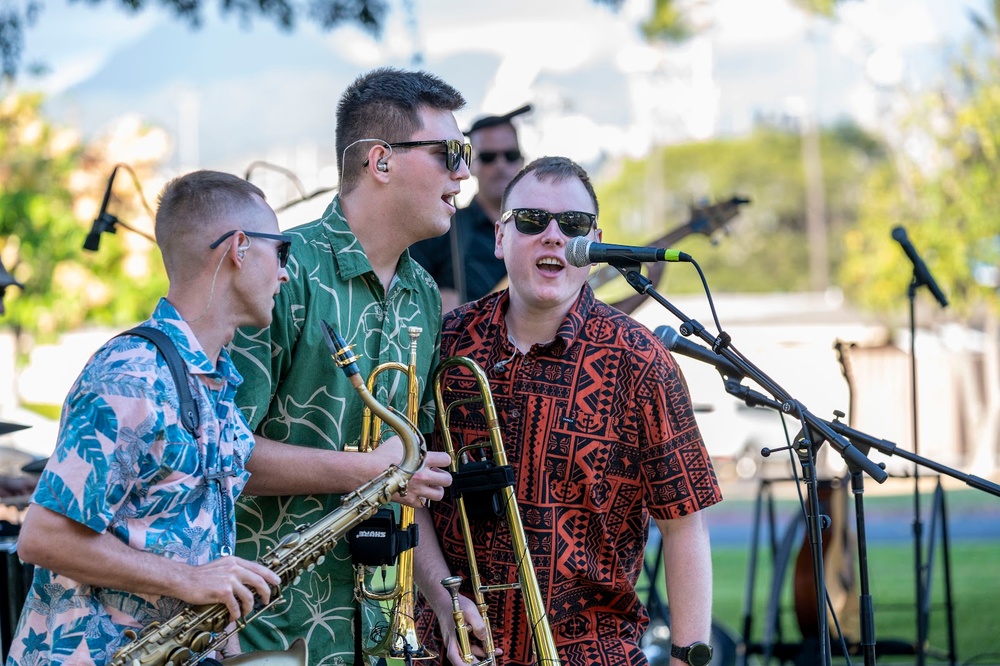 U.S. Pacific Fleet Band Popular Music Group Performs for Hawaii Community Partners