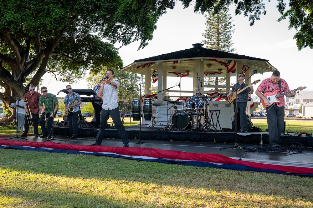 U.S. Pacific Fleet Band Popular Music Group Performs for Hawaii Community Partners