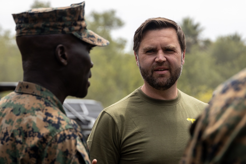 VPOTUS hikes with HQSPT Bn.