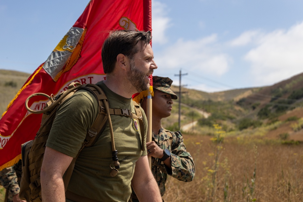 VPOTUS hikes with HQSPT Bn.